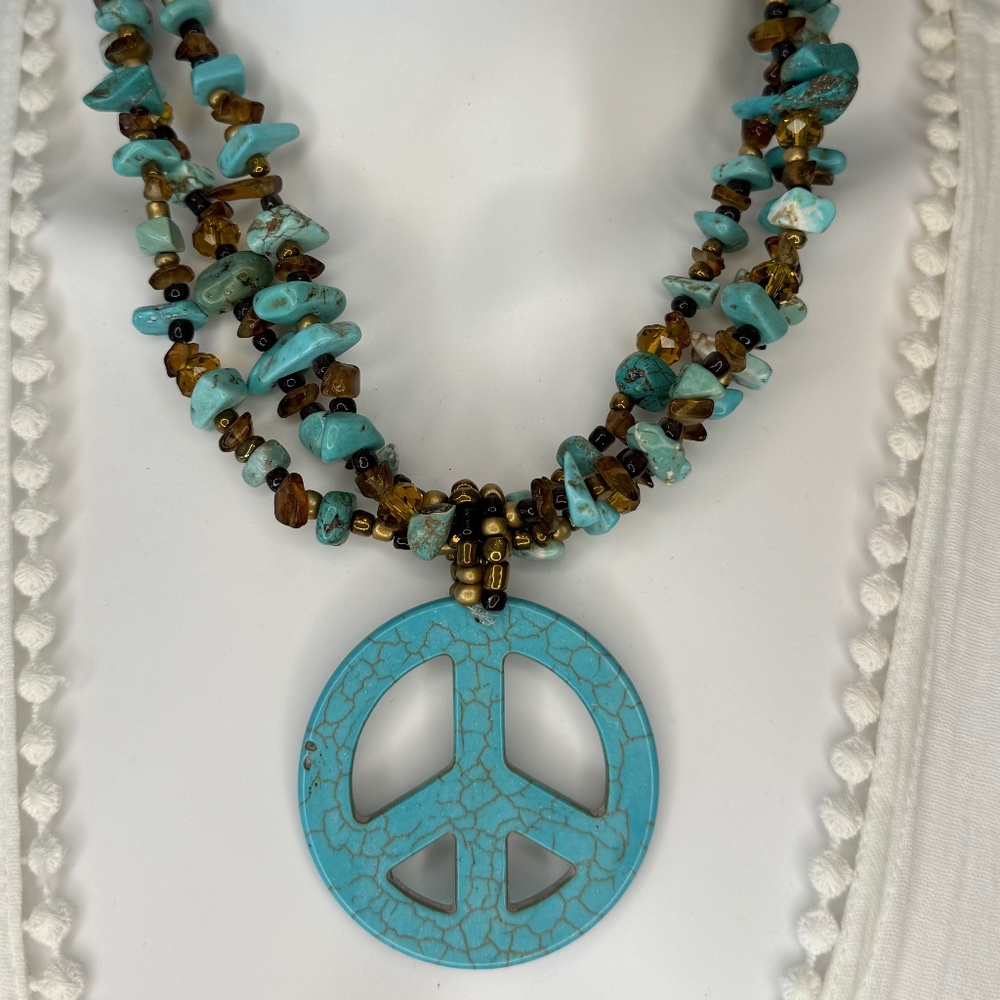 Turquoise Peace Costume Jewelry, OS